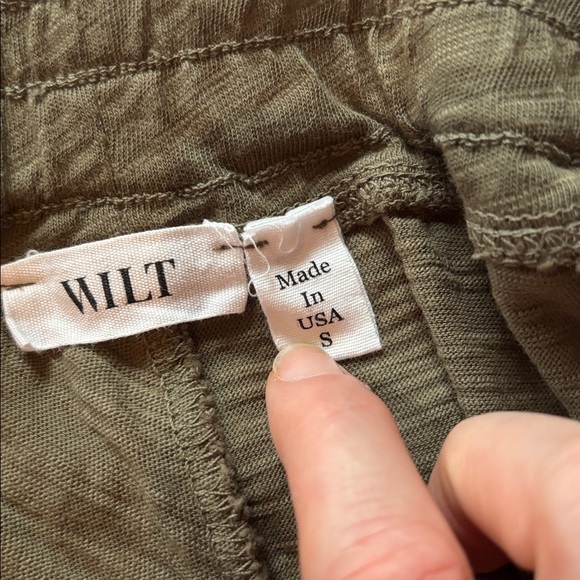 Wilt 100% Cotton Joggers in Olive, S - Picture 6 of 7